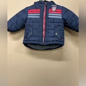 London Fog Boys Toddlers Puffer Bubble Jacket Dark Blue Size 12M